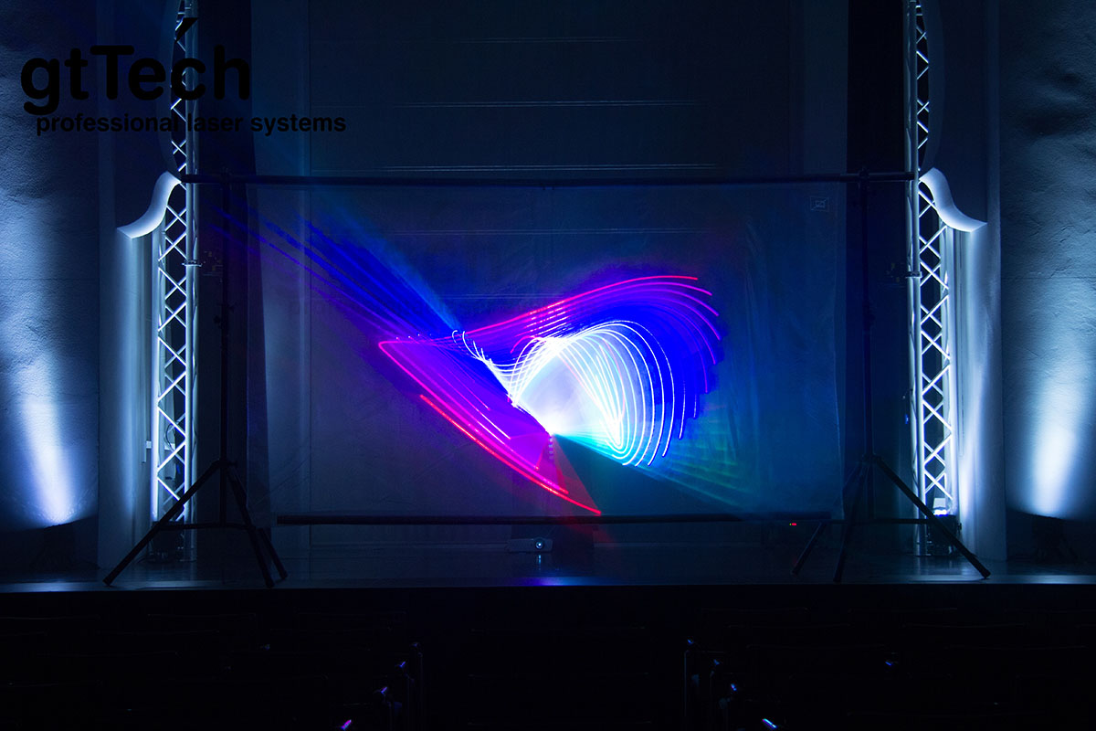 Laserscrim hellgrau transparenter Bühnenstoff