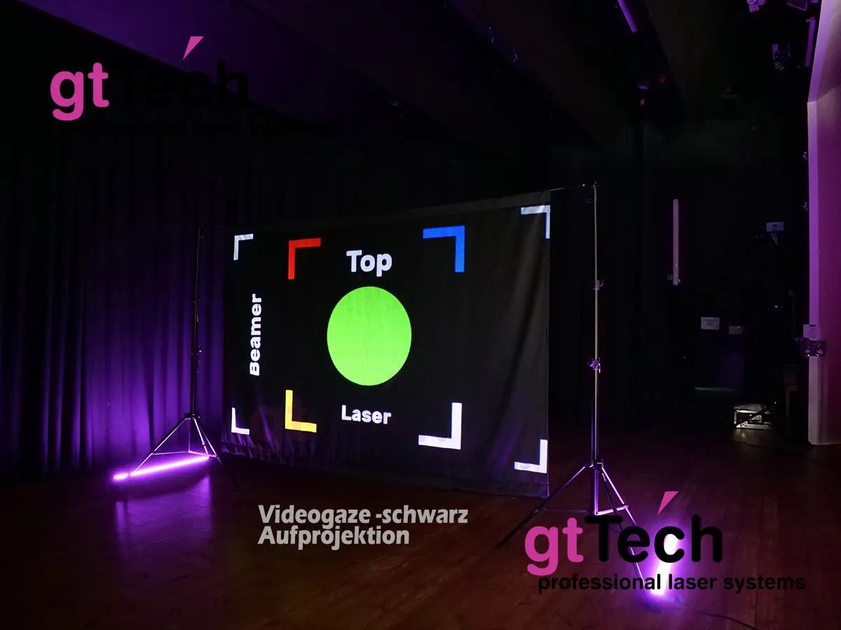 Videogaze schwarz Aufpro mit 6000 Ansi Lumen