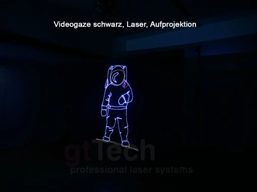 videogaze-schwarz-laser-aufprojektion